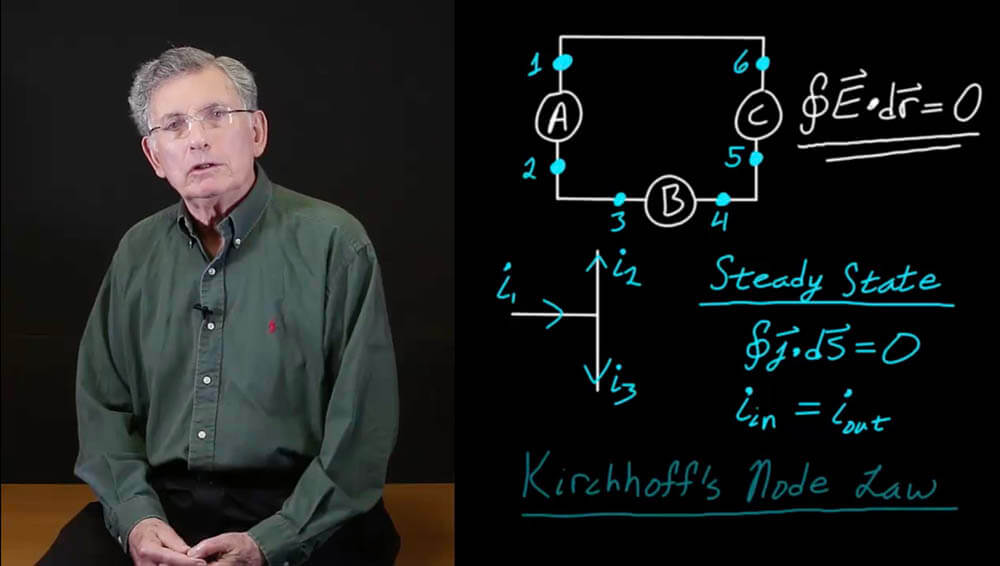 Dr. Bassichis explaining simple circuits